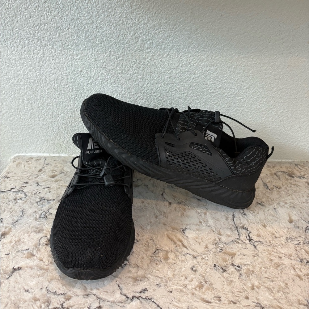 Men's Black Steel Toe- Slip Resistant Work Shoes